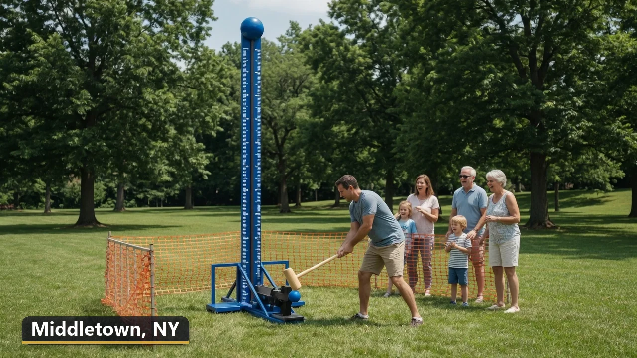 High striker carnival game rental in Middletown, New York for field days, parties and events