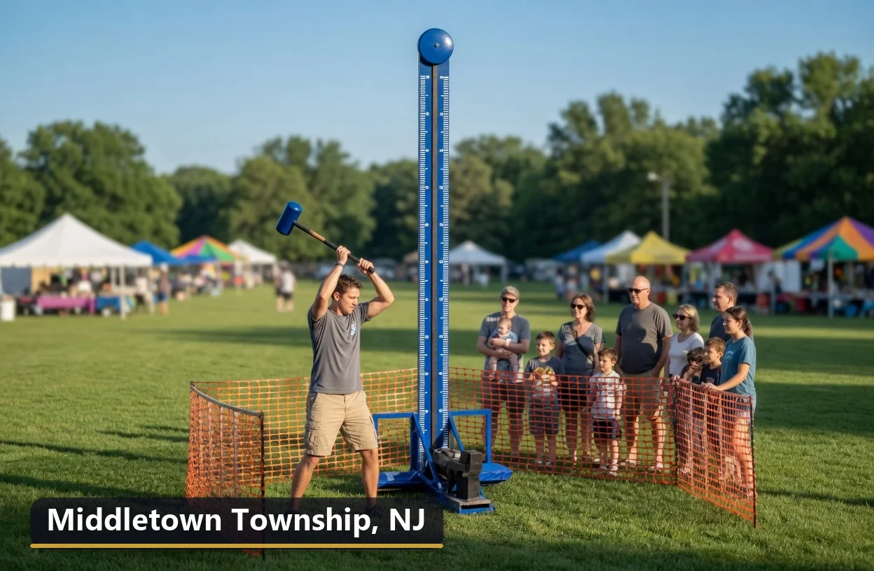 High striker carnival game rental in Middletown Township, New Jersey for field days, parties and events