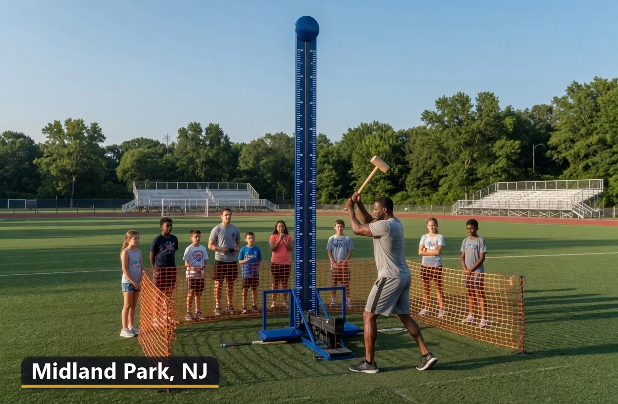 High striker carnival game rental in Midland Park, New Jersey for field days, parties and events