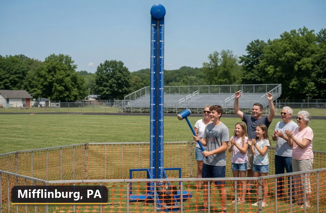 High striker carnival game rental in Mifflinburg, Pennsylvania for field days, parties and events