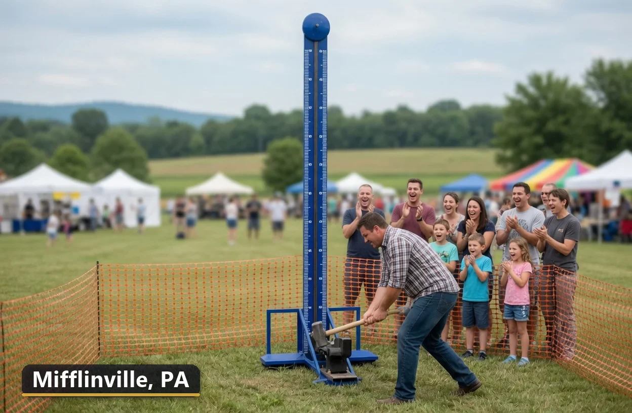 High striker carnival game rental in Mifflinville, Pennsylvania for field days, parties and events