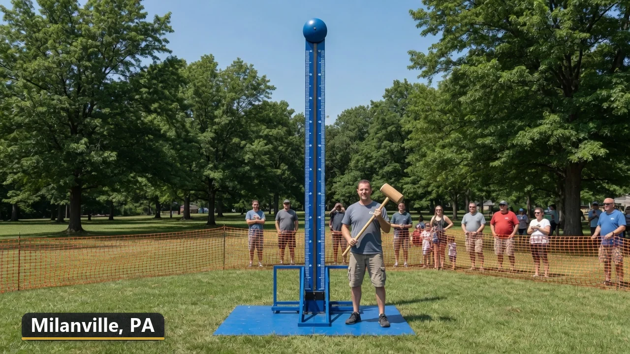 High striker carnival game rental in Milanville, Pennsylvania for field days, parties and events