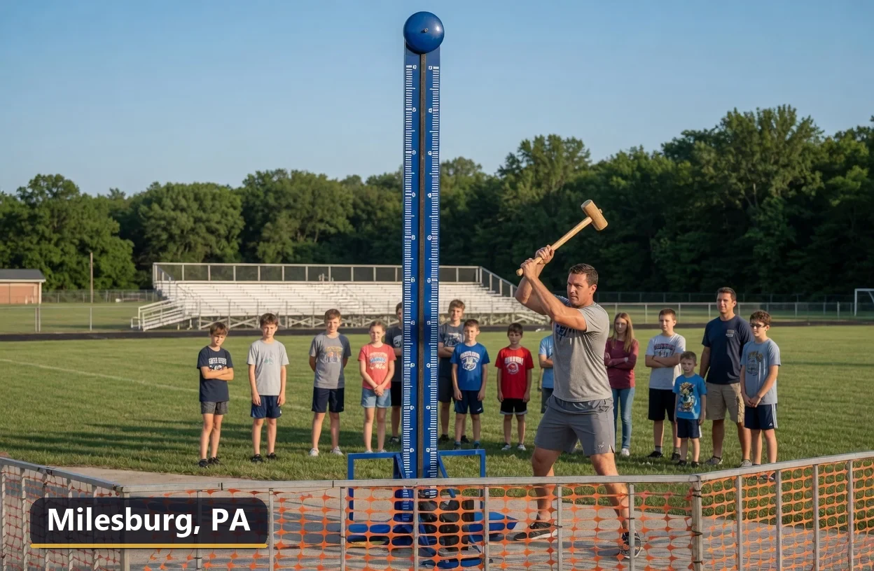 High striker carnival game rental in Milesburg, Pennsylvania for field days, parties and events