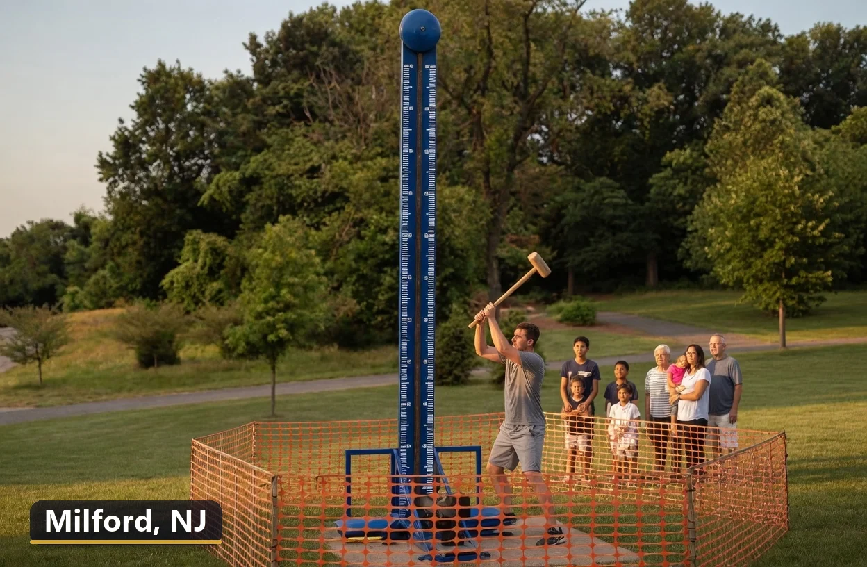 High striker carnival game rental in Milford, New Jersey for field days, parties and events