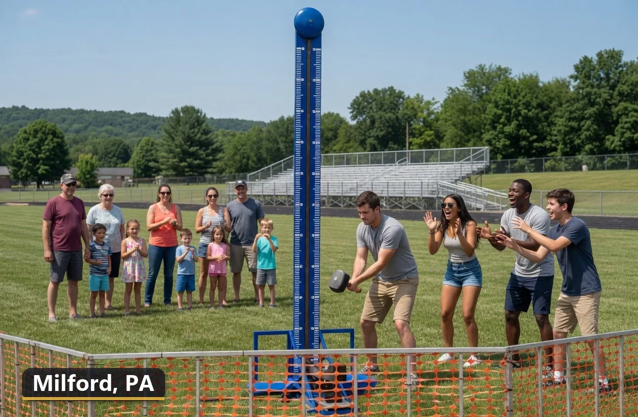High striker carnival game rental in Milford, Pennsylvania for field days, parties and events