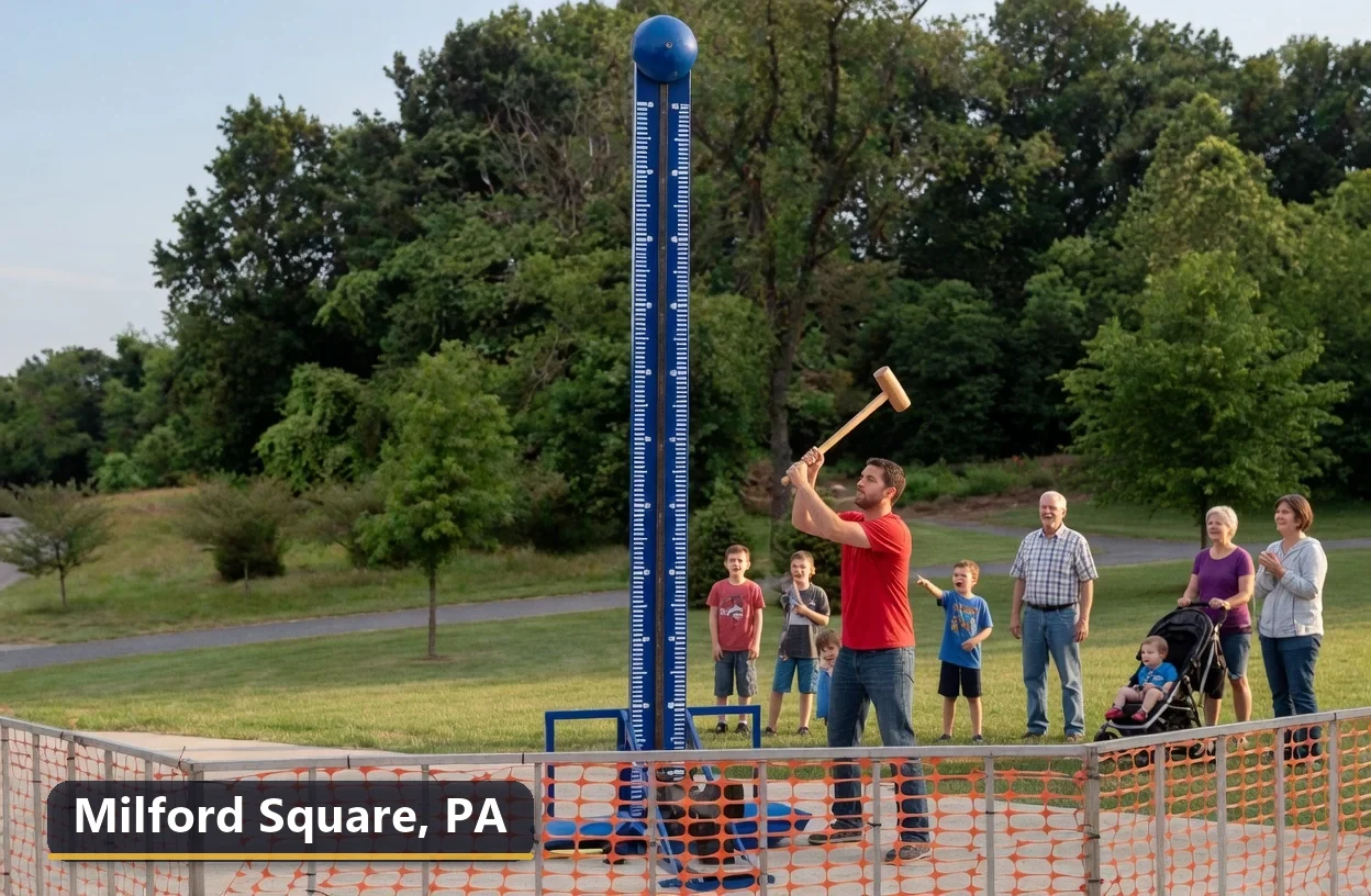 High striker carnival game rental in Milford Square, Pennsylvania for field days, parties and events