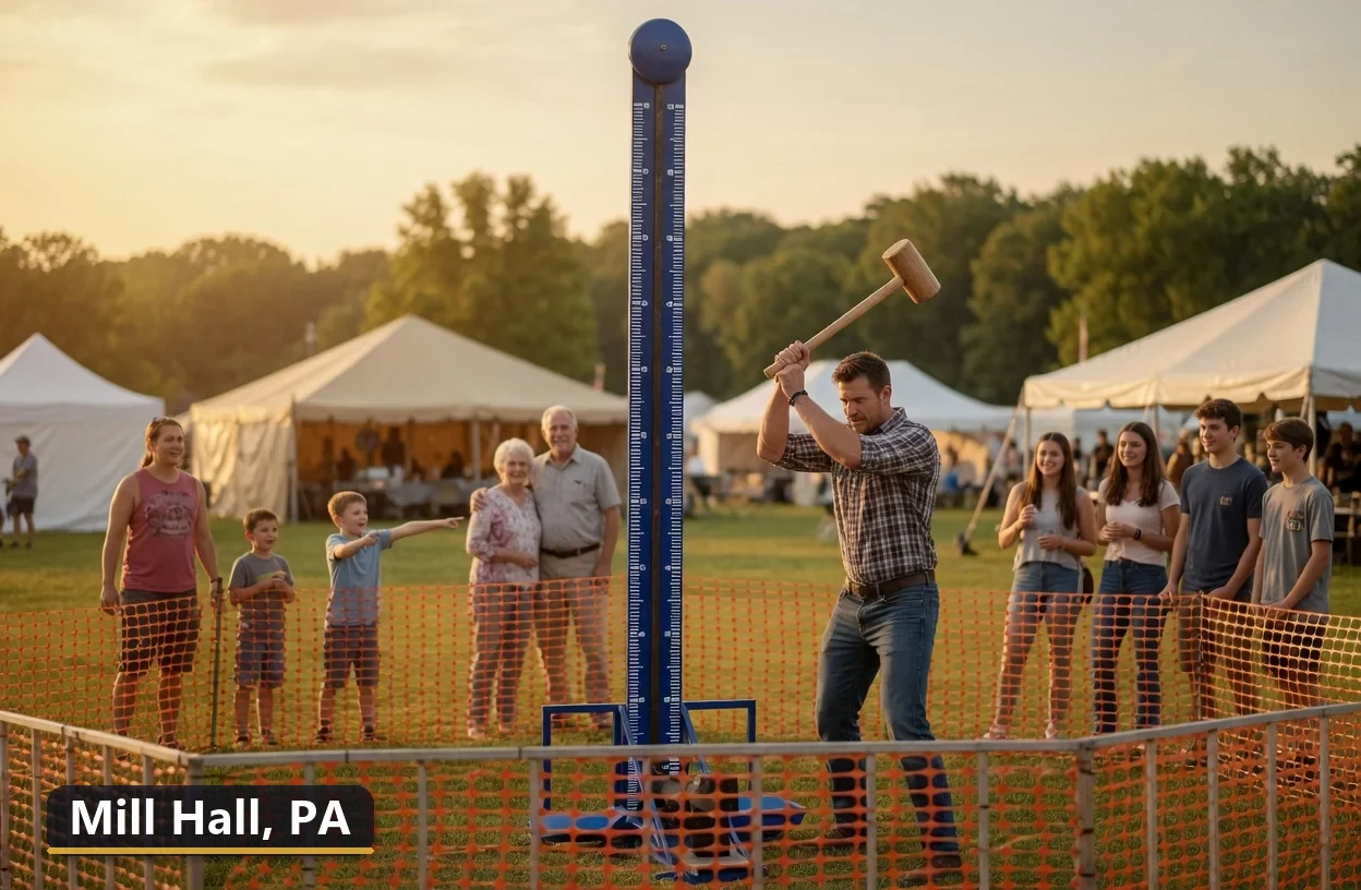 High striker carnival game rental in Mill Hall, Pennsylvania for field days, parties and events