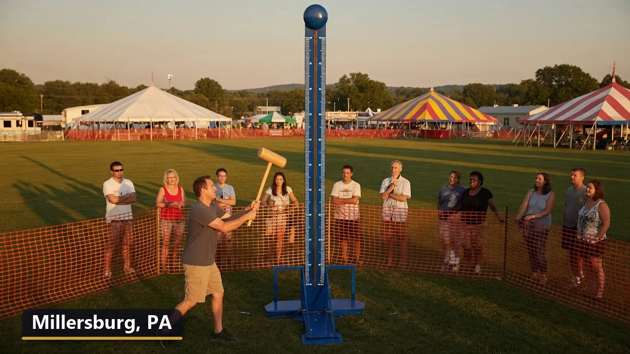 High striker carnival game rental in Millersburg, Pennsylvania for field days, parties and events