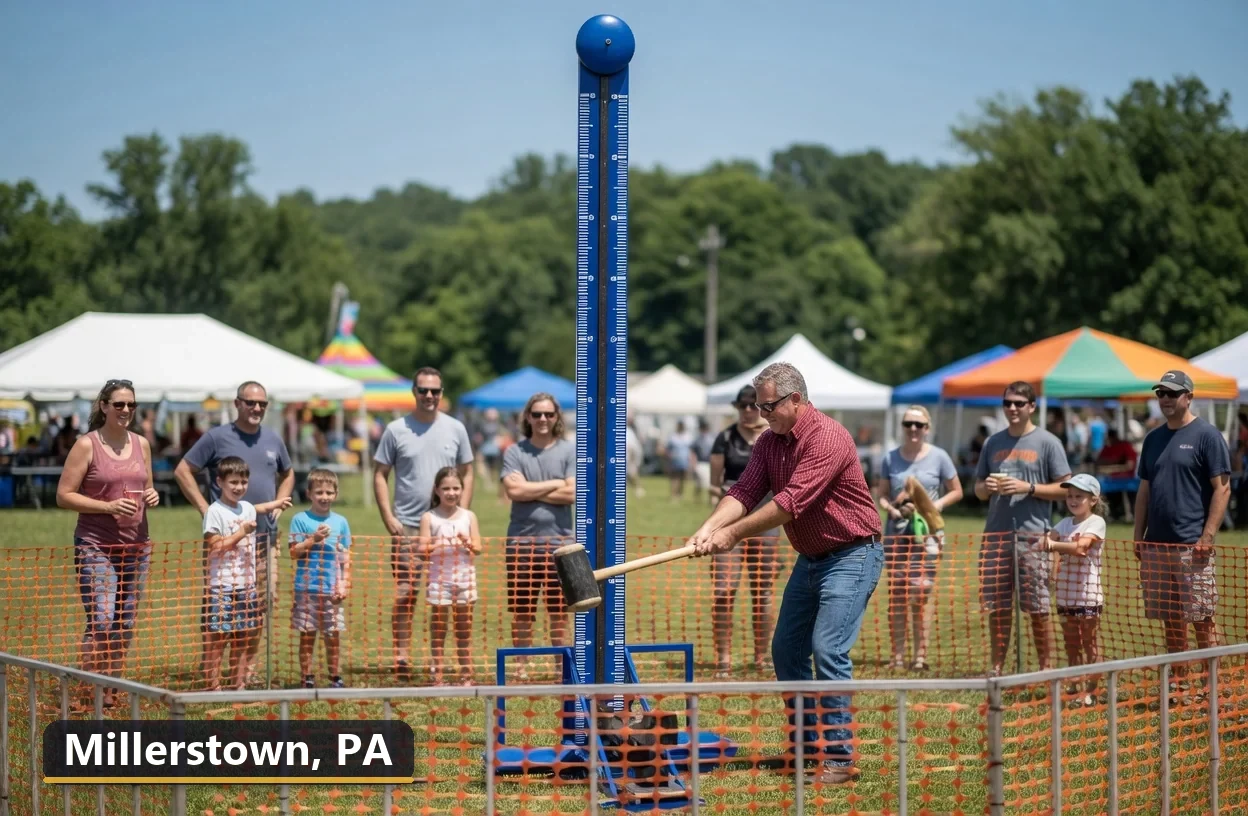 High striker carnival game rental in Millerstown, Pennsylvania for field days, parties and events
