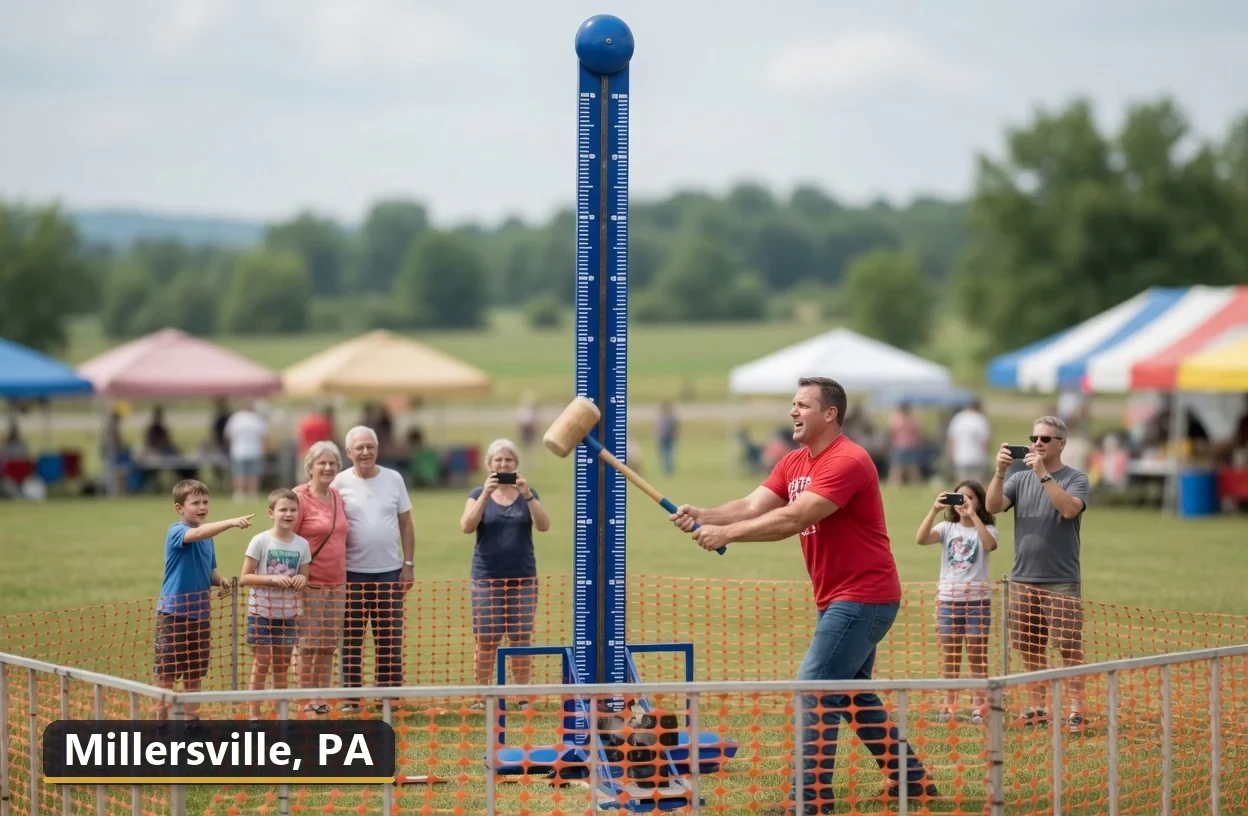 High striker carnival game rental in Millersville, Pennsylvania for field days, parties and events