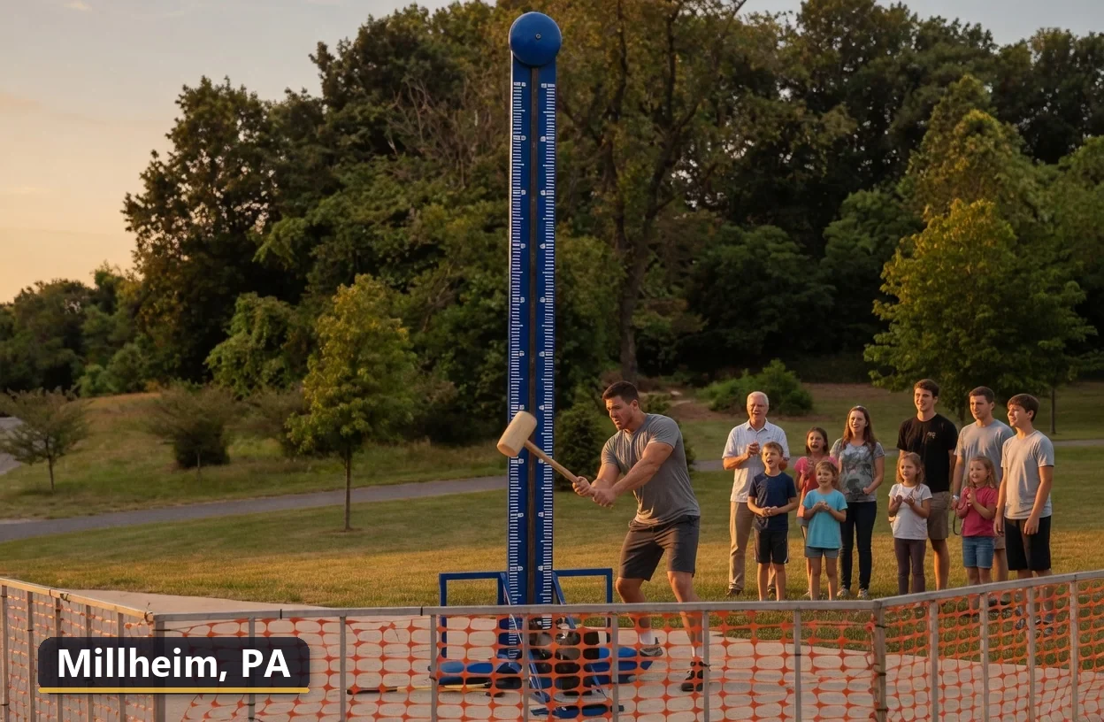 High striker carnival game rental in Millheim, Pennsylvania for field days, parties and events