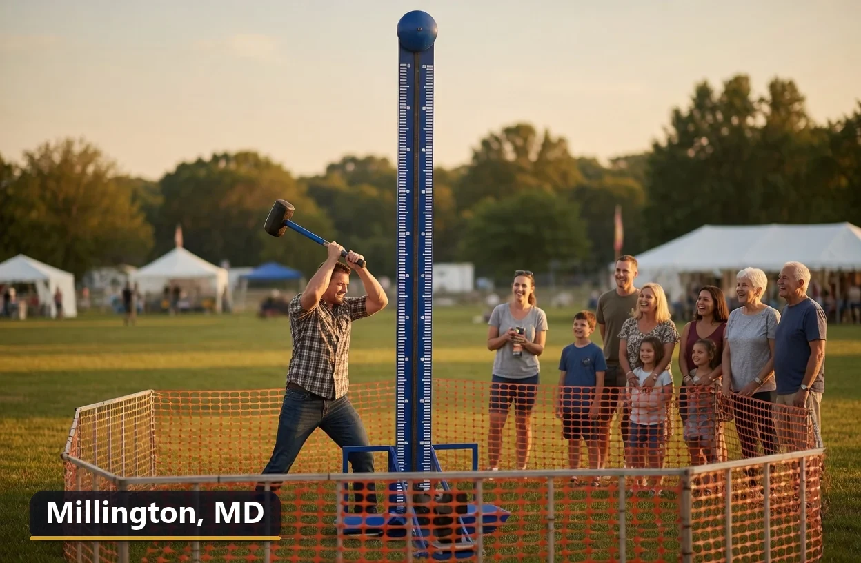 High striker carnival game rental in Millington, Maryland for field days, parties and events