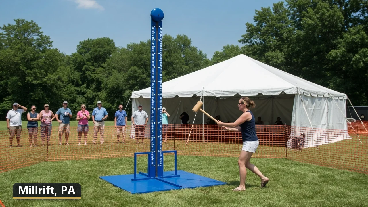 High striker carnival game rental in Millrift, Pennsylvania for field days, parties and events
