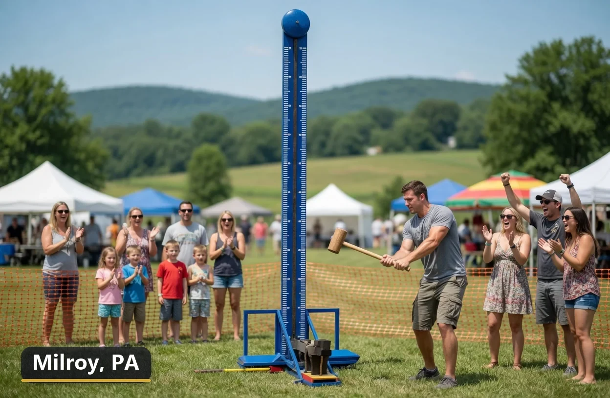 High striker carnival game rental in Milroy, Pennsylvania for field days, parties and events