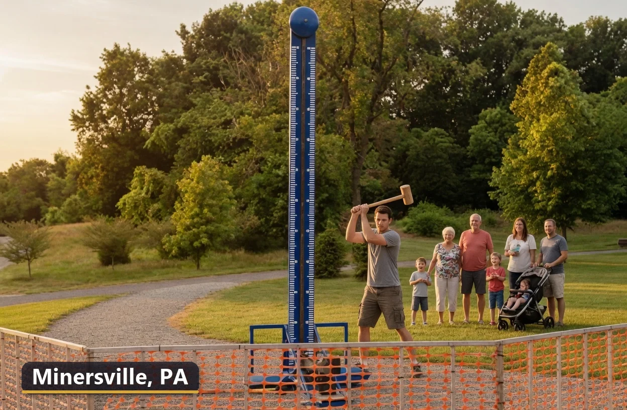 High striker carnival game rental in Minersville, Pennsylvania for field days, parties and events