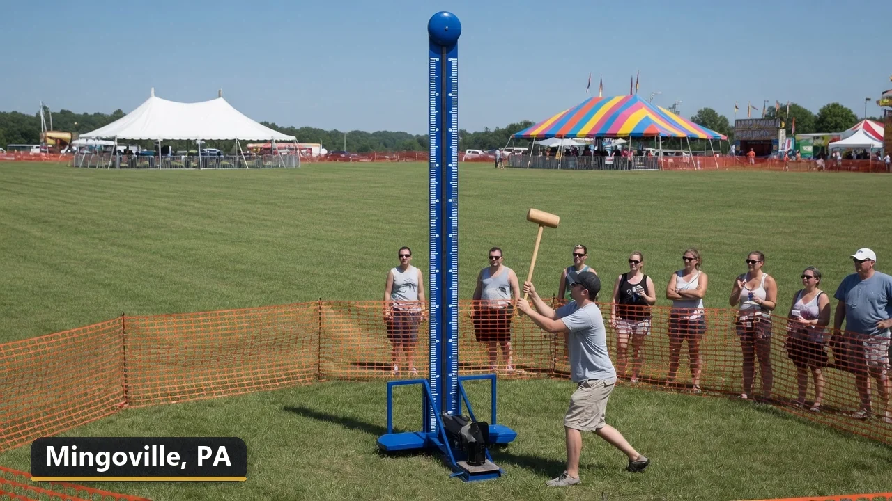 High striker carnival game rental in Mingoville, Pennsylvania for field days, parties and events