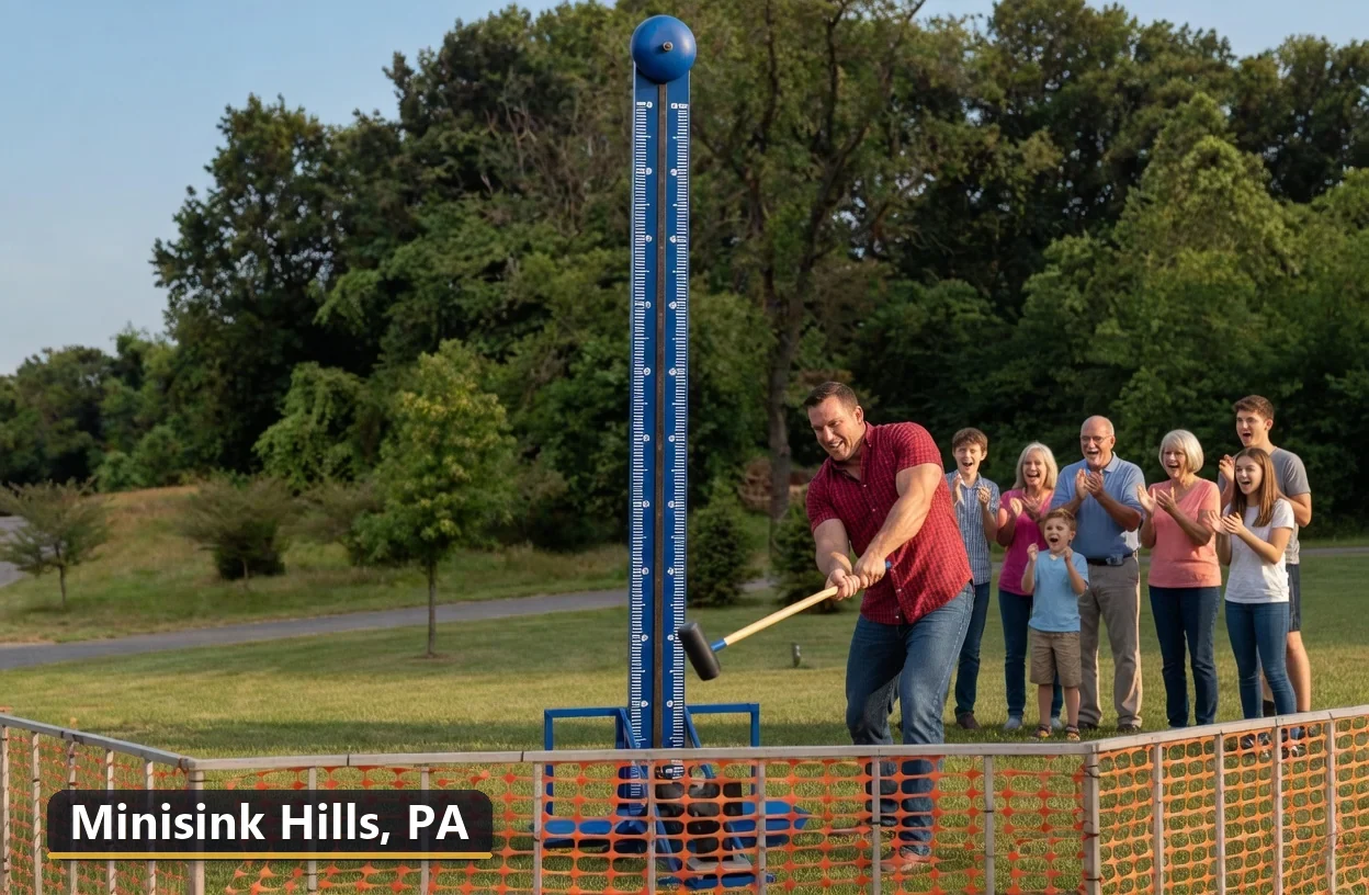 High striker carnival game rental in Minisink Hills, Pennsylvania for field days, parties and events