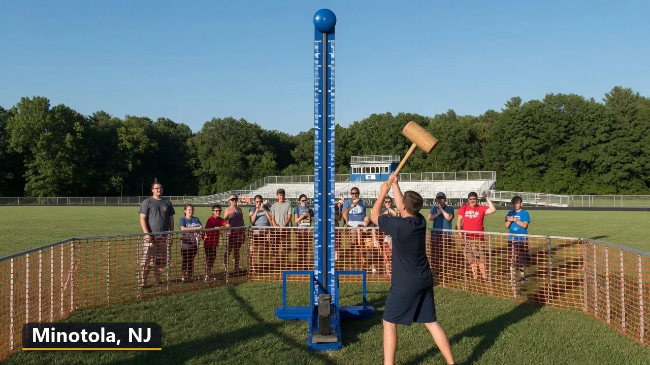 High striker carnival game rental in Minotola, New Jersey for field days, parties and events