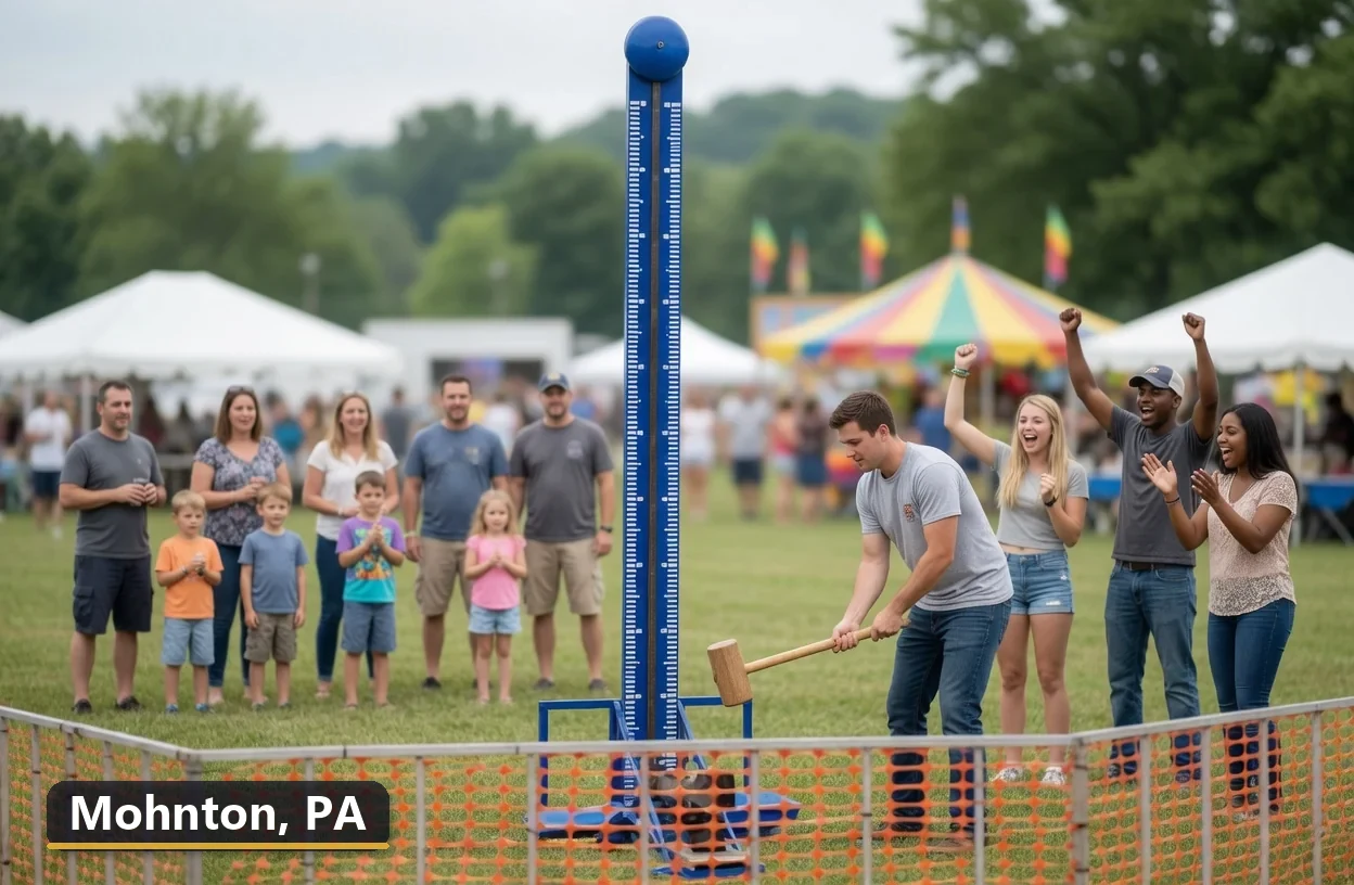 High striker carnival game rental in Mohnton, Pennsylvania for field days, parties and events