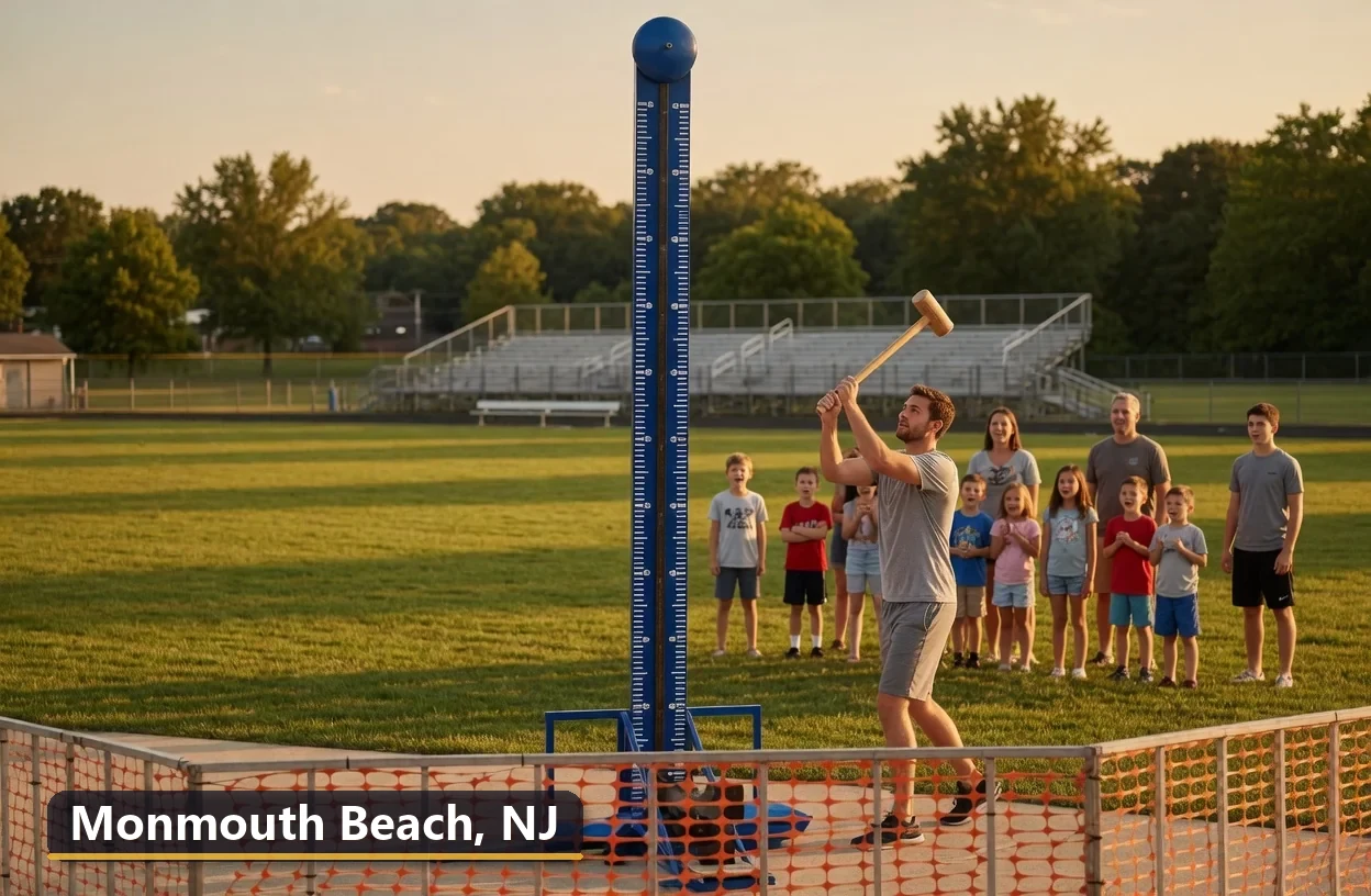 High striker carnival game rental in Monmouth Beach, New Jersey for field days, parties and events