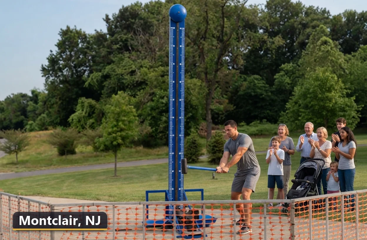 High striker carnival game rental in Montclair, New Jersey for field days, parties and events