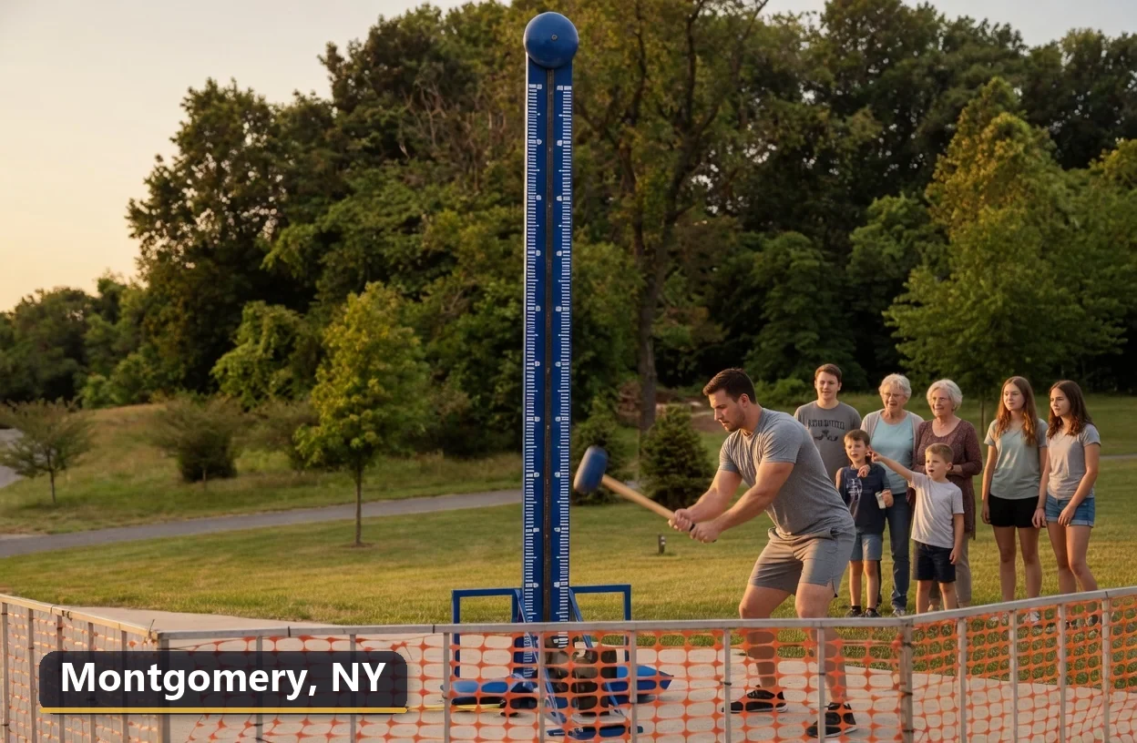High striker carnival game rental in Montgomery, New York for field days, parties and events