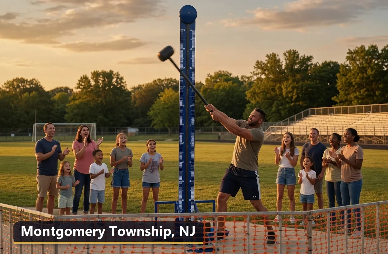 High striker carnival game rental in Montgomery Township, New Jersey for field days, parties and events