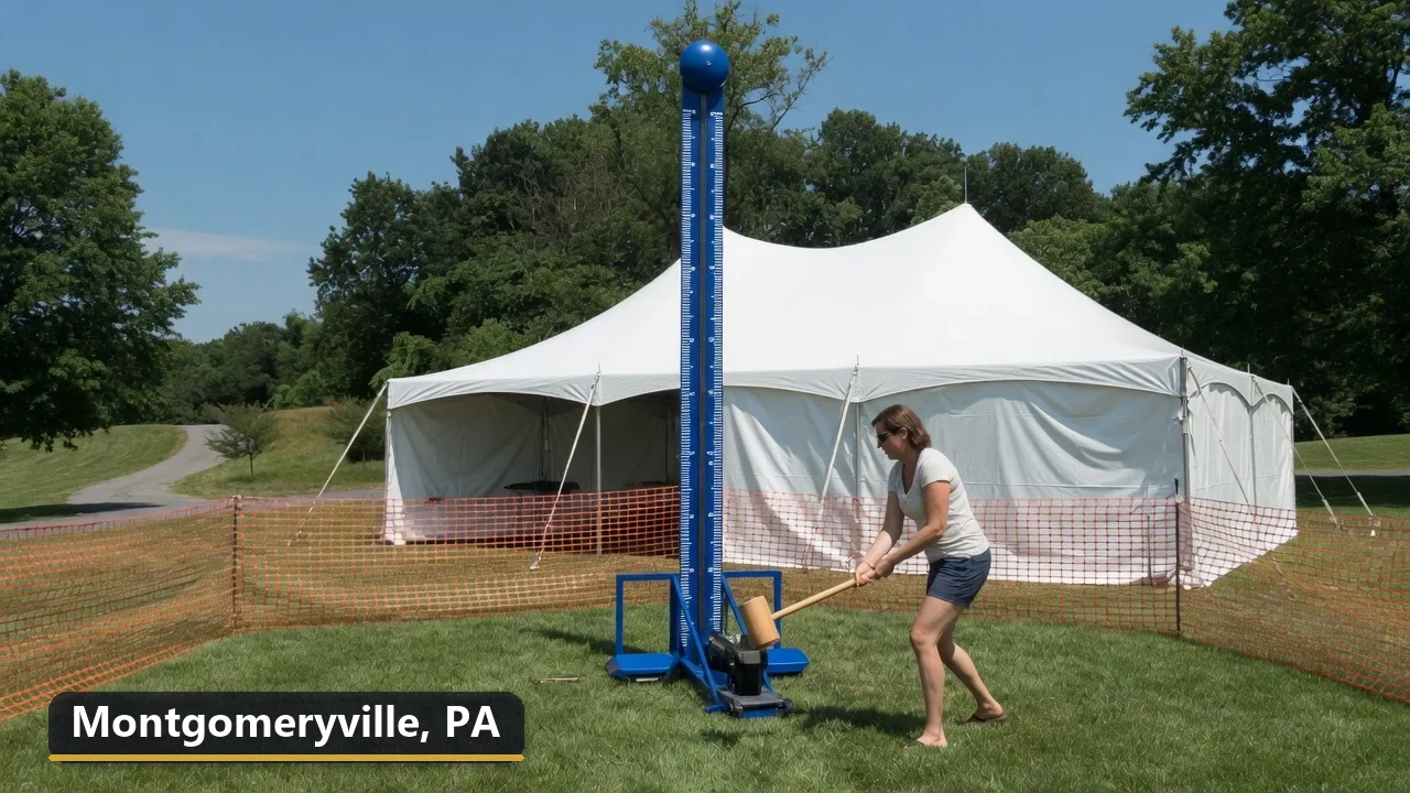 High striker carnival game rental in Montgomeryville, Pennsylvania for field days, parties and events