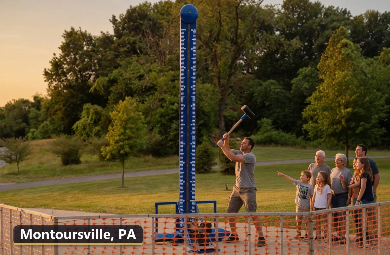 High striker carnival game rental in Montoursville, Pennsylvania for field days, parties and events