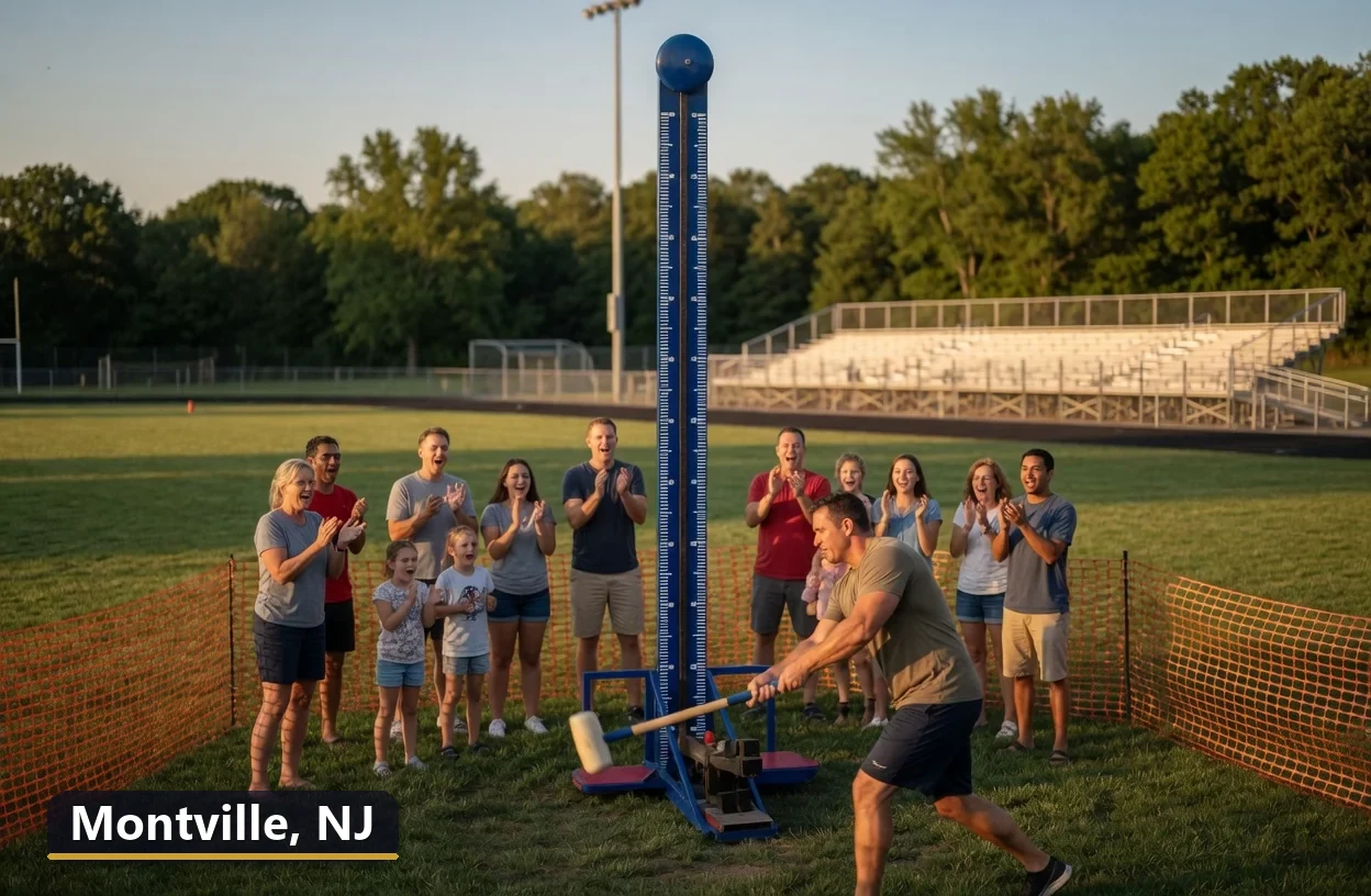 High striker carnival game rental in Montville, New Jersey for field days, parties and events