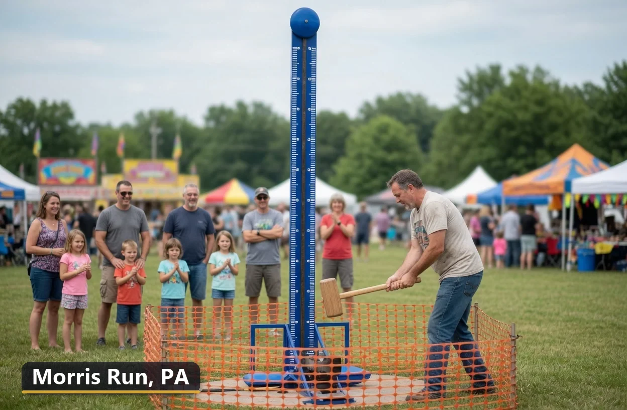 High striker carnival game rental in Morris Run, Pennsylvania for field days, parties and events