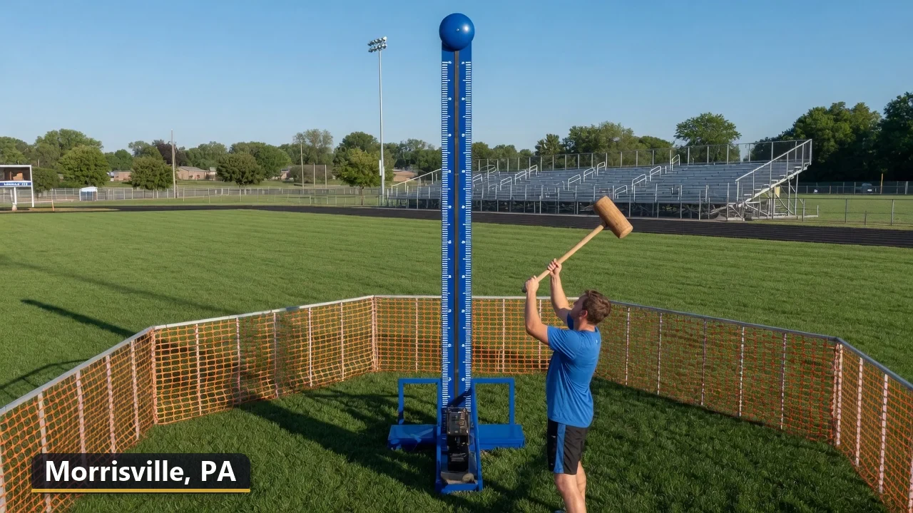 High striker carnival game rental in Morrisville, Pennsylvania for field days, parties and events