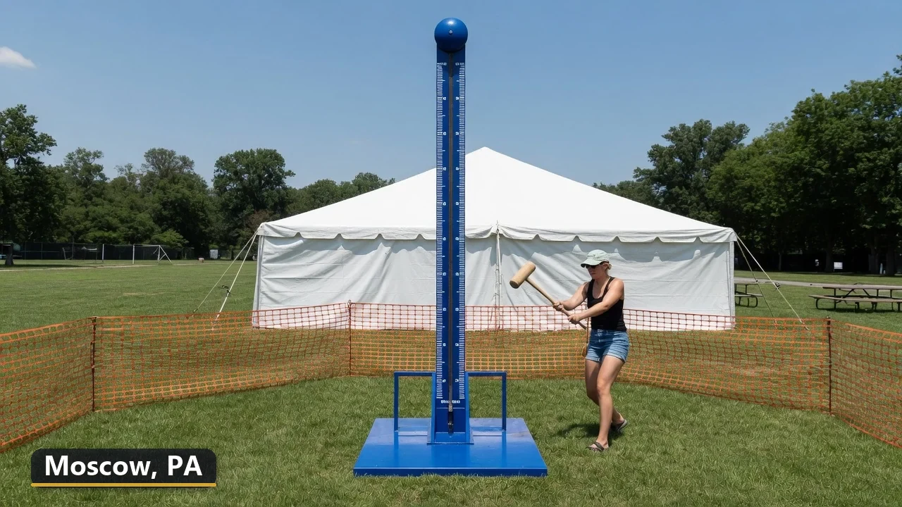 High striker carnival game rental in Moscow, Pennsylvania for field days, parties and events