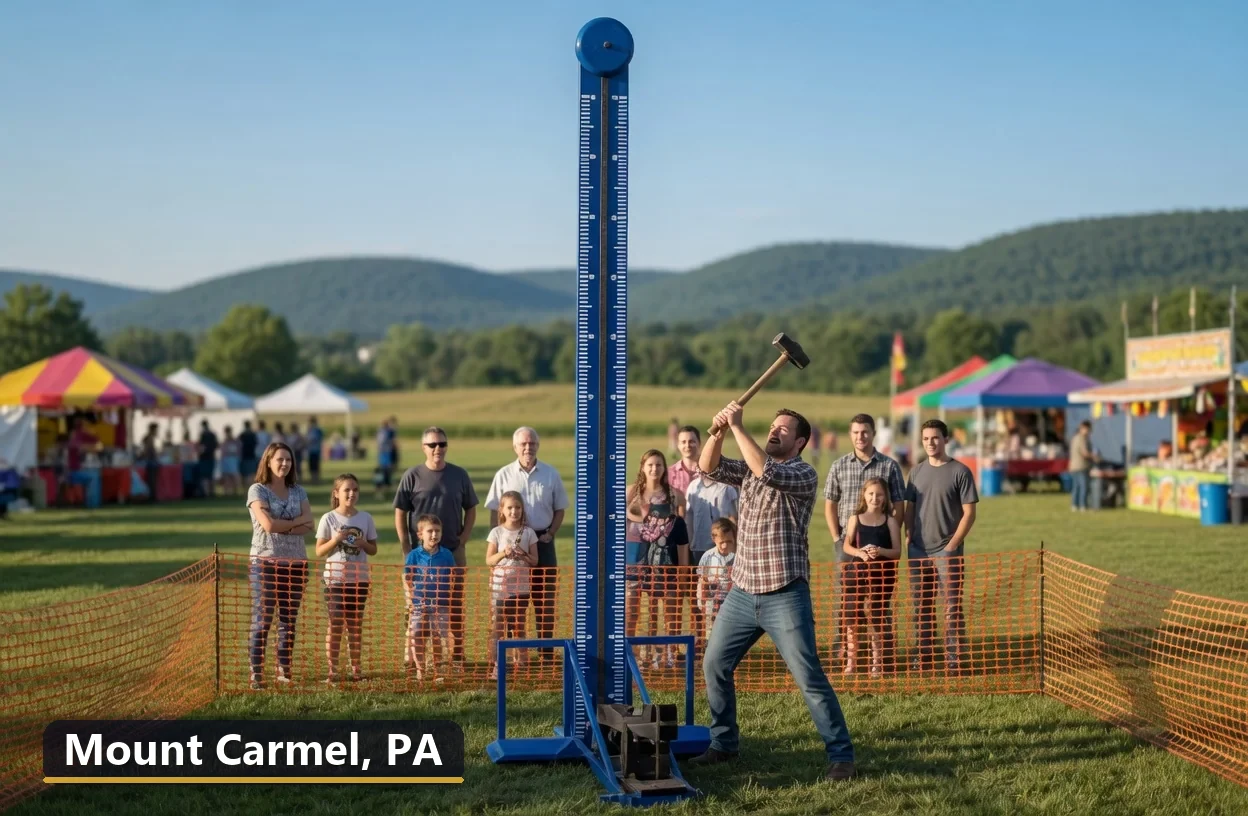 High striker carnival game rental in Mount Carmel, Pennsylvania for field days, parties and events