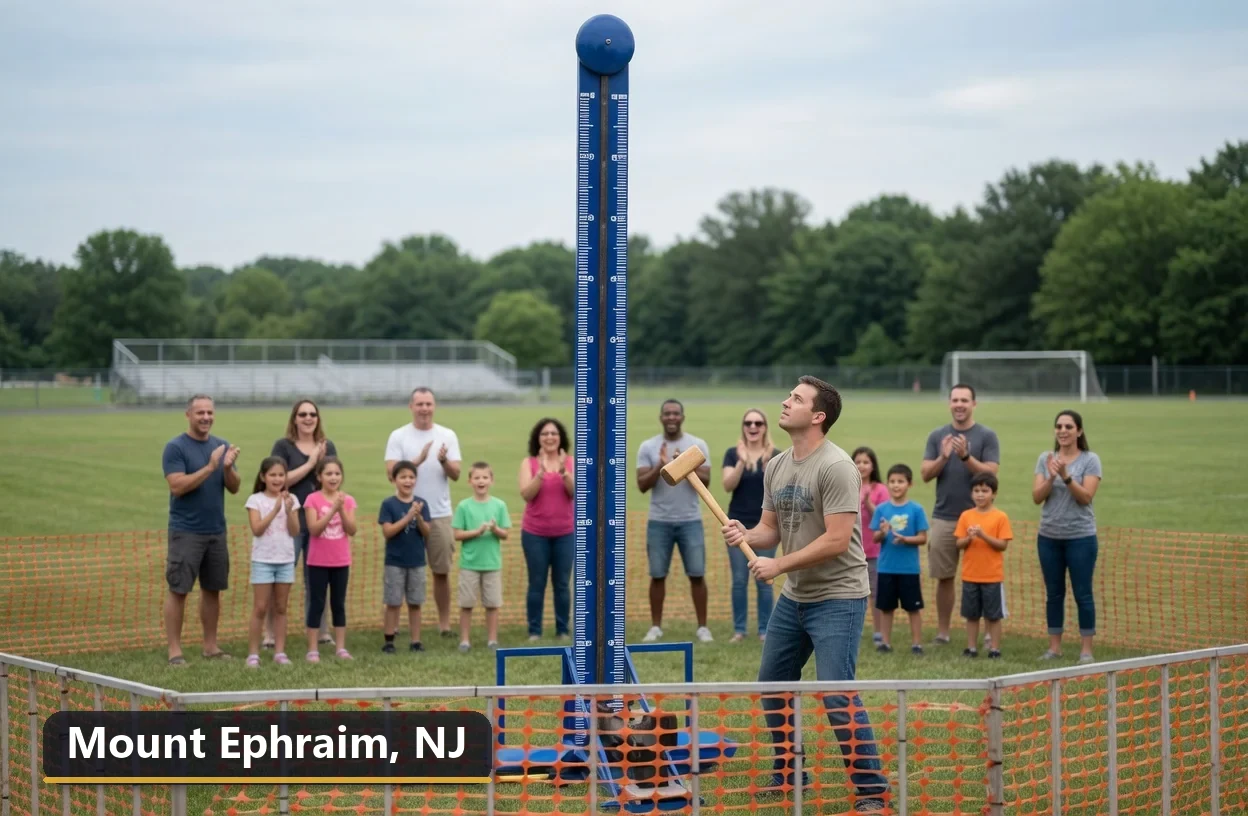High striker carnival game rental in Mount Ephraim, New Jersey for field days, parties and events