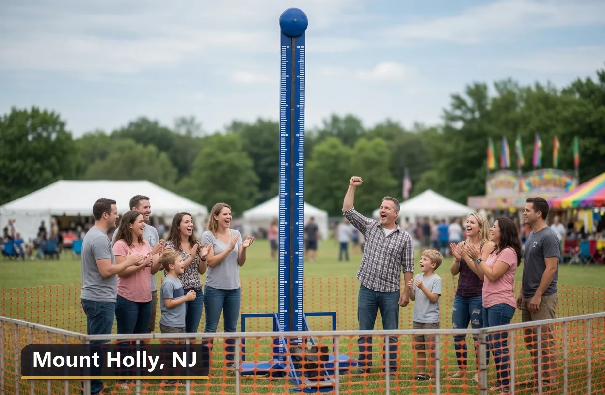 High striker carnival game rental in Mount Holly, New Jersey for field days, parties and events