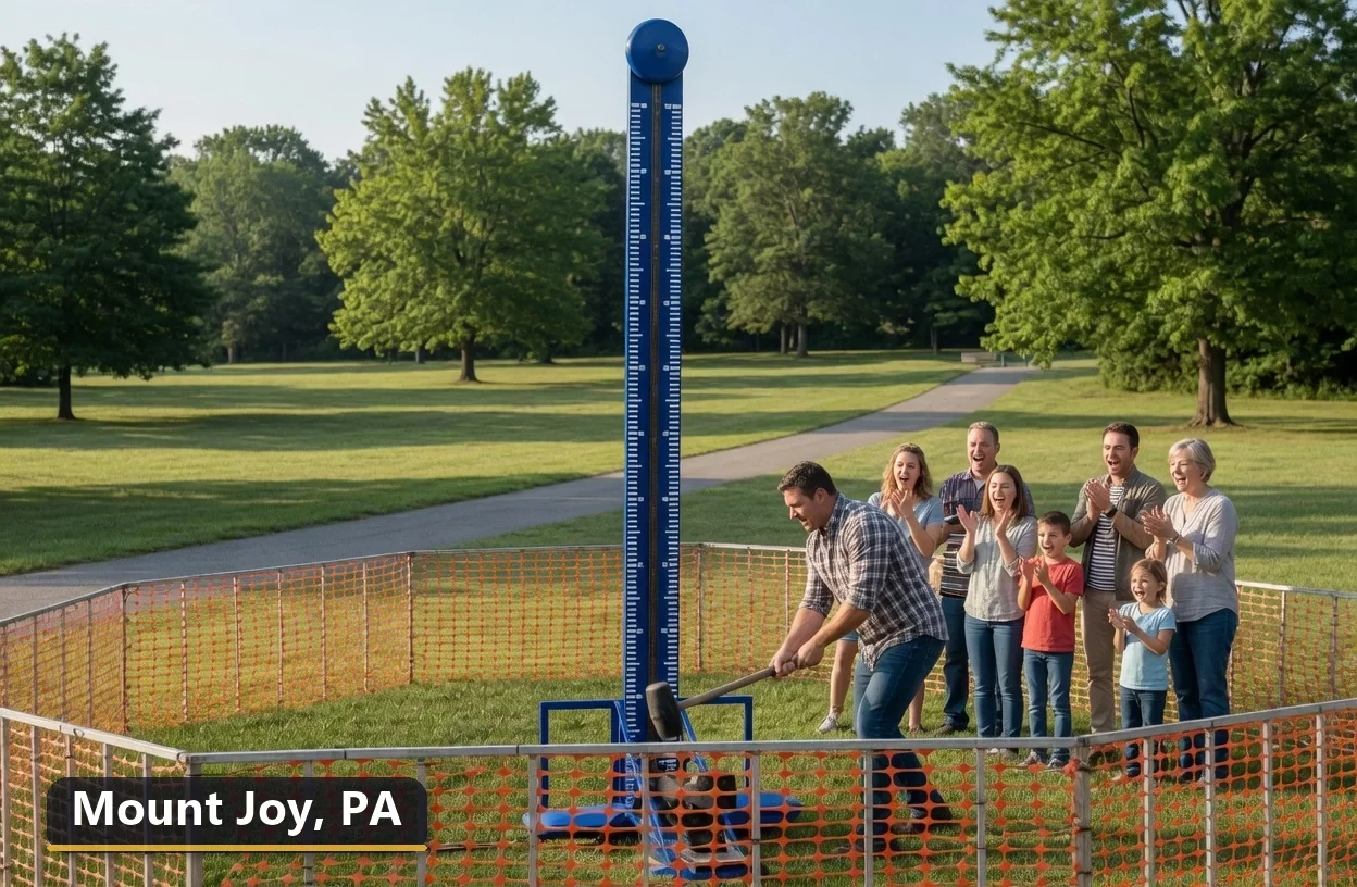 High striker carnival game rental in Mount Joy, Pennsylvania for field days, parties and events