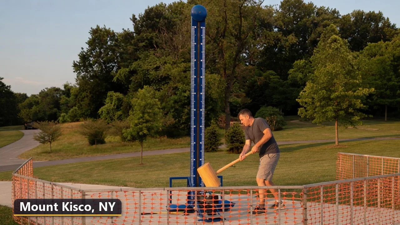 High striker carnival game rental in Mount Kisco, New York for field days, parties and events