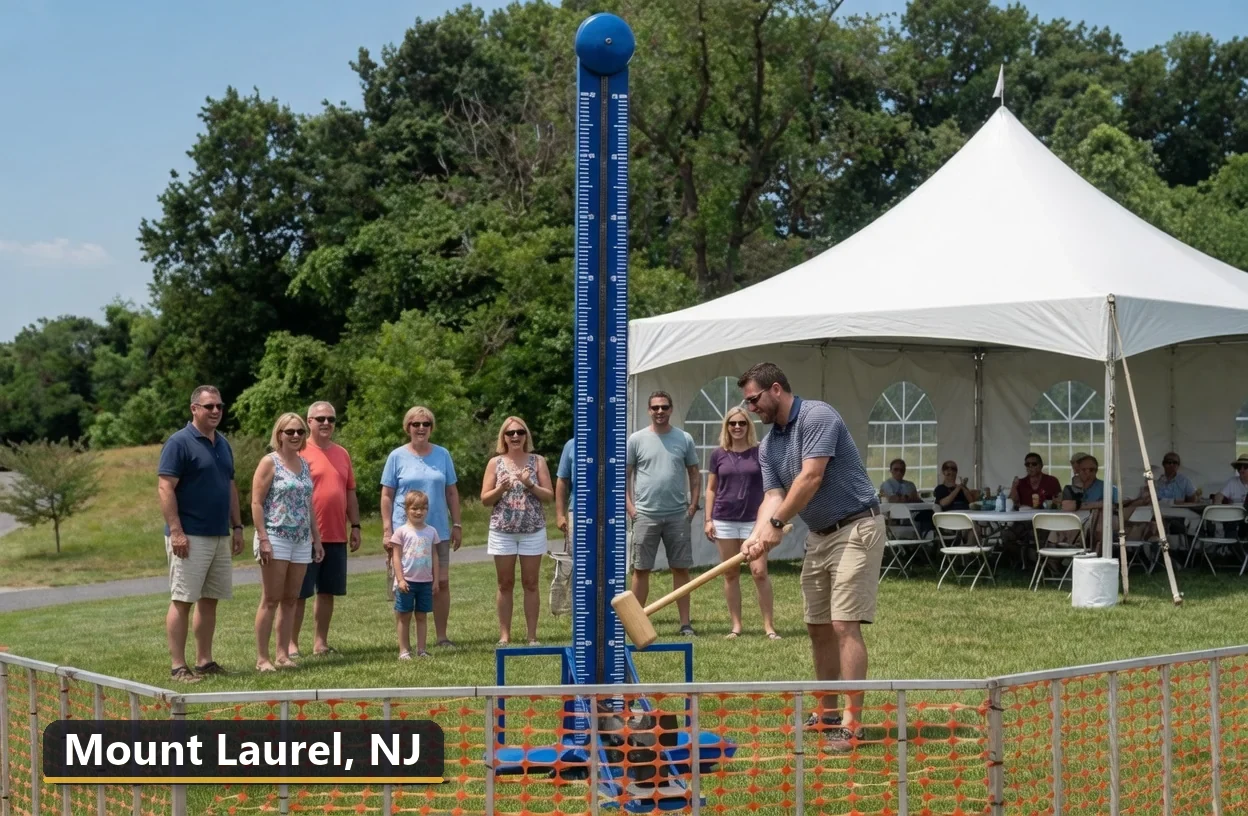 High striker carnival game rental in Mount Laurel, New Jersey for field days, parties and events