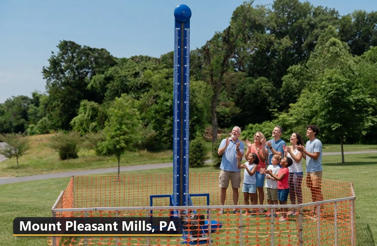 High striker carnival game rental in Mount Pleasant Mills, Pennsylvania for field days, parties and events
