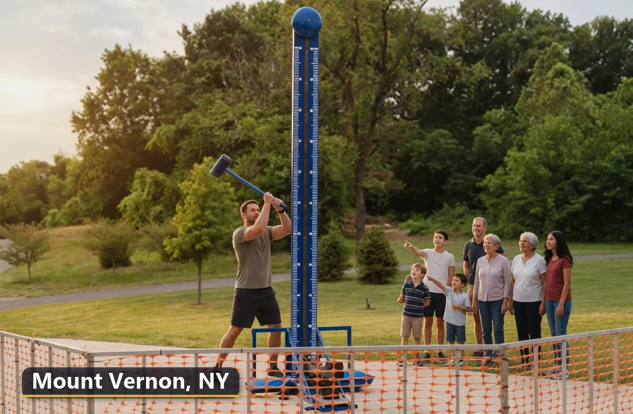 High striker carnival game rental in Mount Vernon, New York for field days, parties and events