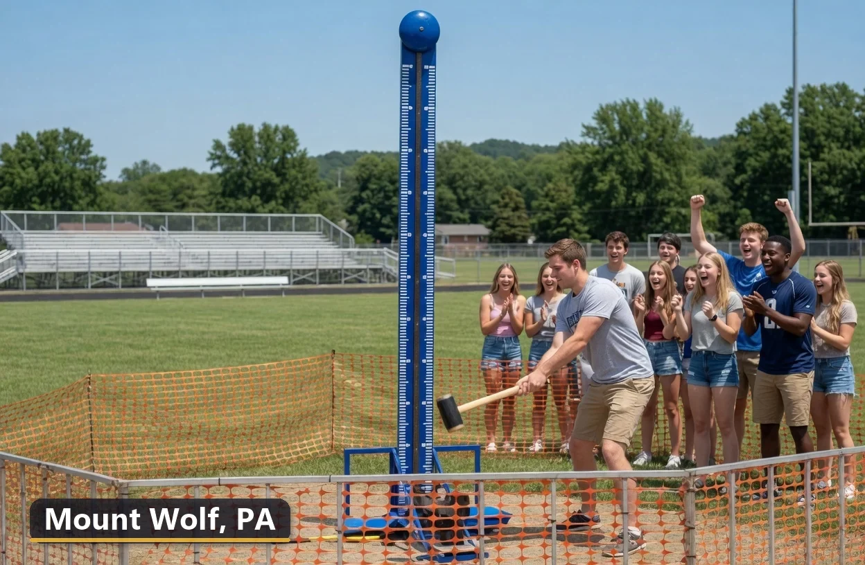High striker carnival game rental in Mount Wolf, Pennsylvania for field days, parties and events