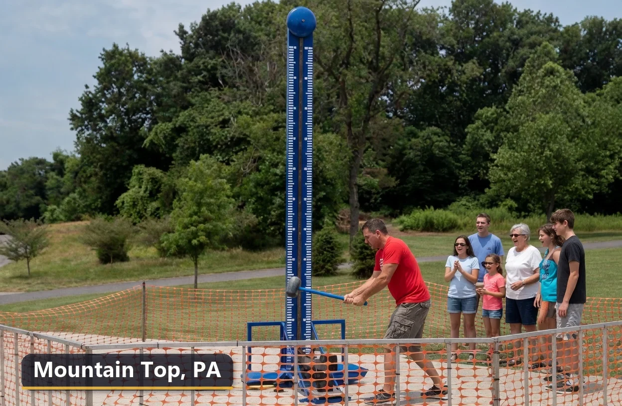 High striker carnival game rental in Mountain Top, Pennsylvania for field days, parties and events