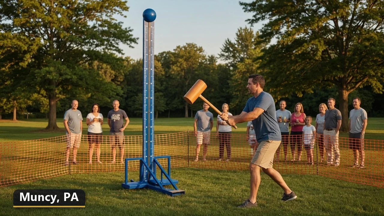 High striker carnival game rental in Muncy, Pennsylvania for field days, parties and events