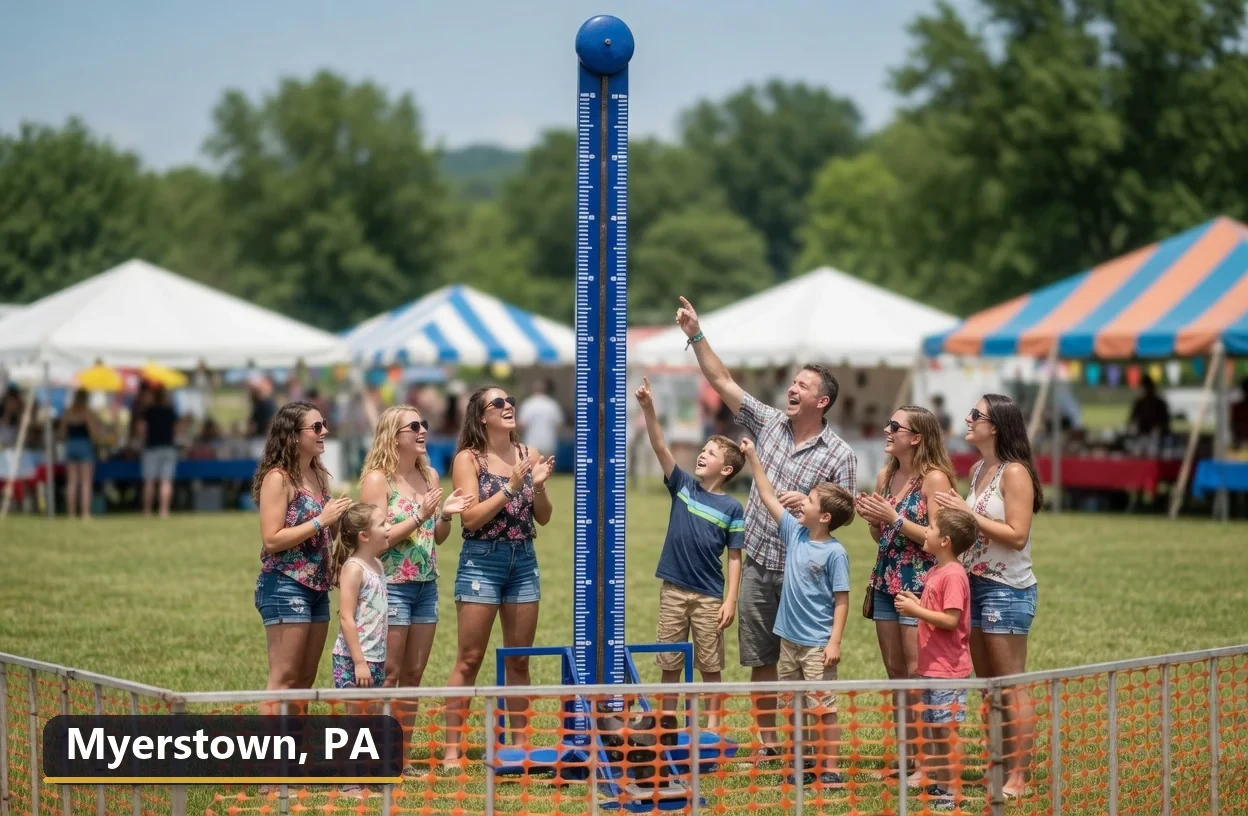 High striker carnival game rental in Myerstown, Pennsylvania for field days, parties and events