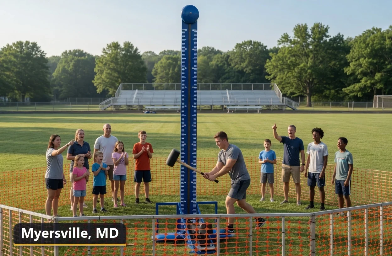 High striker carnival game rental in Myersville, Maryland for field days, parties and events