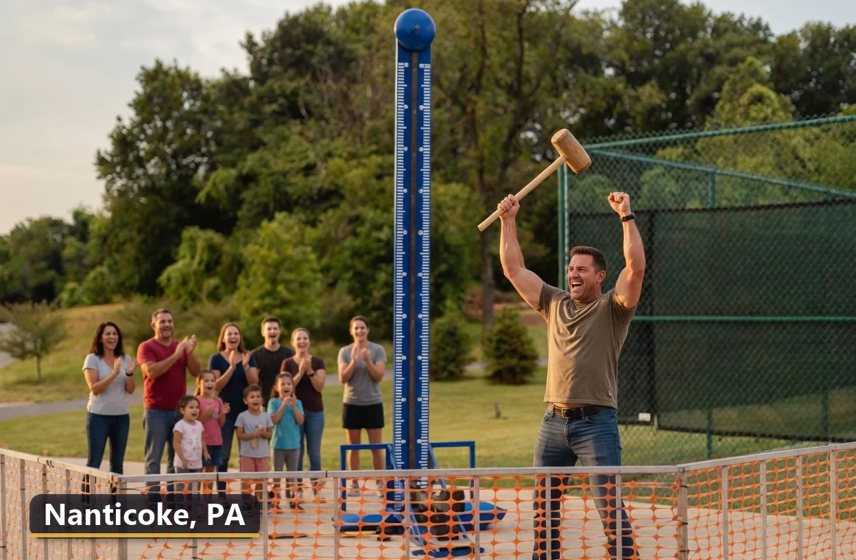 High striker carnival game rental in Nanticoke, Pennsylvania for field days, parties and events