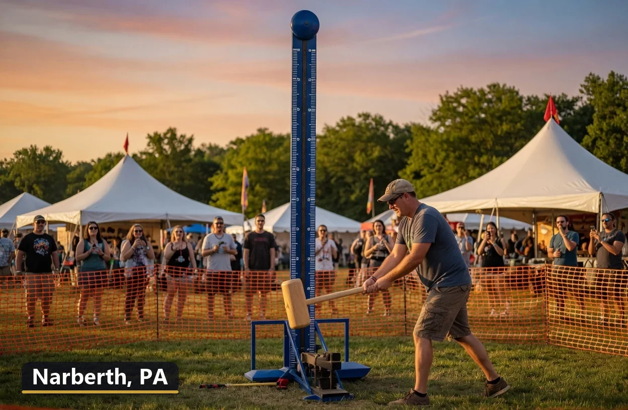High striker carnival game rental in Narberth, Pennsylvania for field days, parties and events