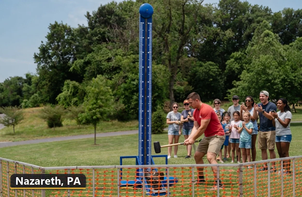 High striker carnival game rental in Nazareth, Pennsylvania for field days, parties and events