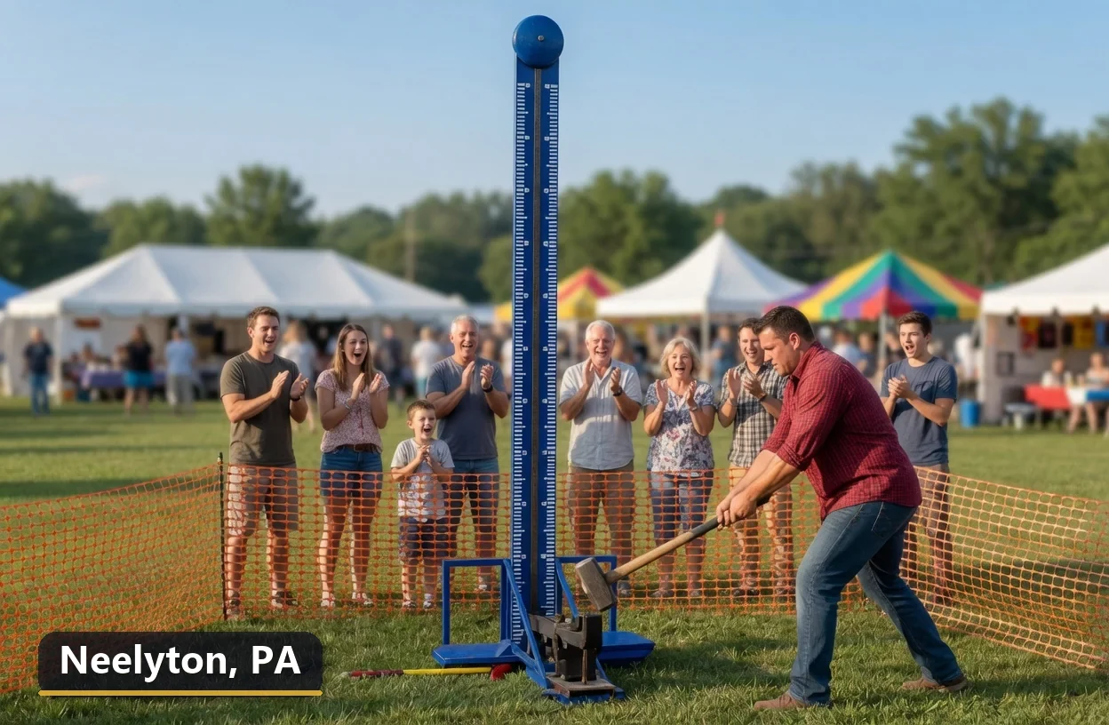 High striker carnival game rental in Neelyton, Pennsylvania for field days, parties and events